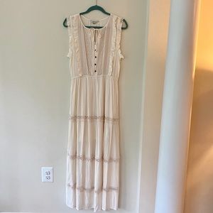 NWT American Eagle Cream Boho Dress SZ L